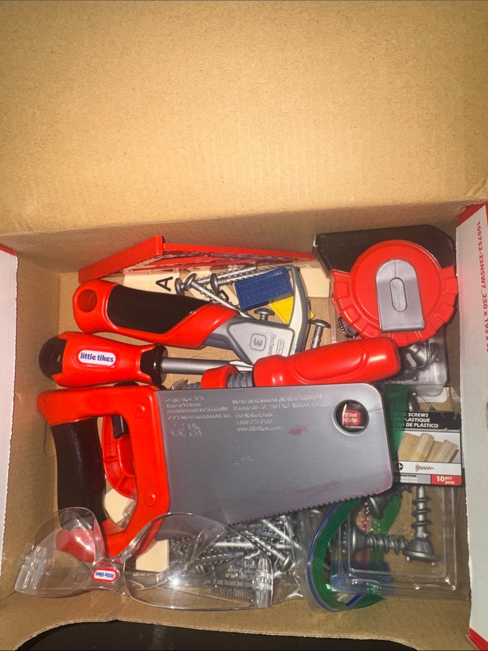 Little Tikes Red Kids Tool Set Building Play Kit. No box but has everything!